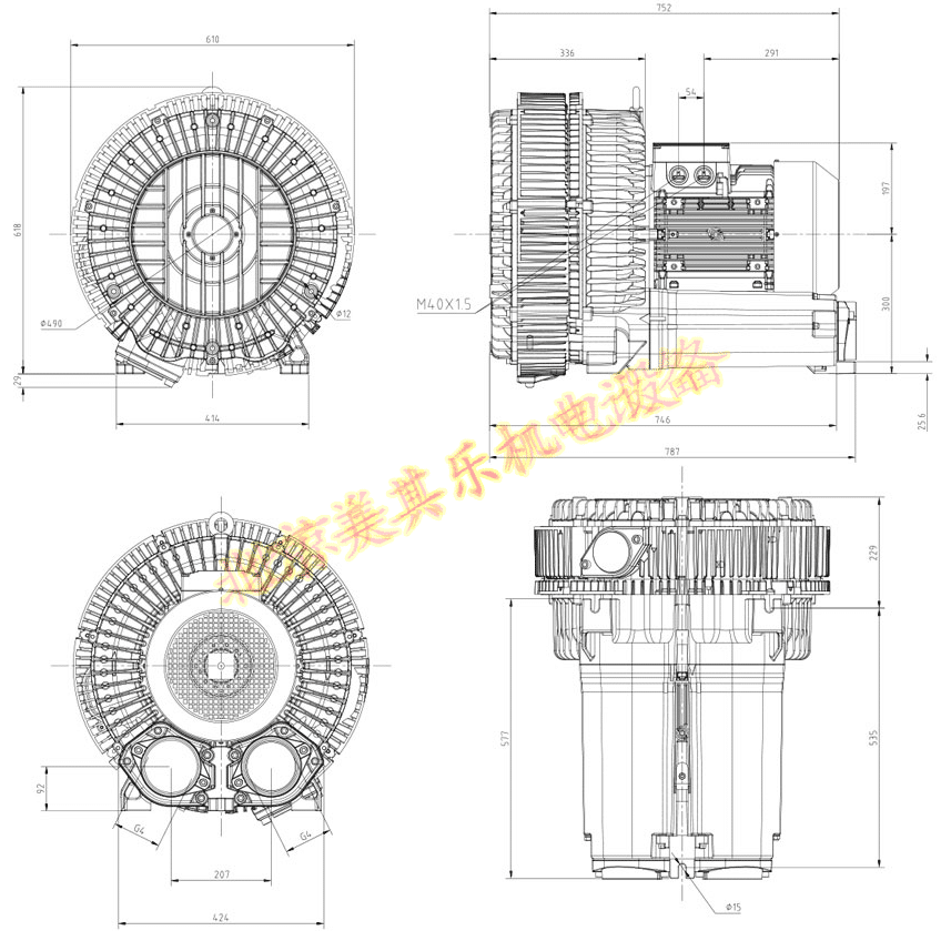 2GH940鼓風機（15kw、20kw、25kw）