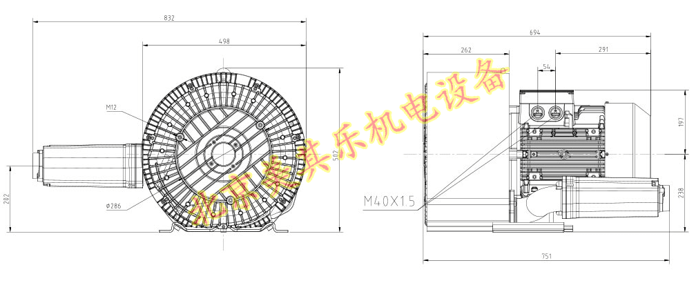 2GH820風(fēng)機(jī)（5.5kw、7.5kw、11kw、15kw）